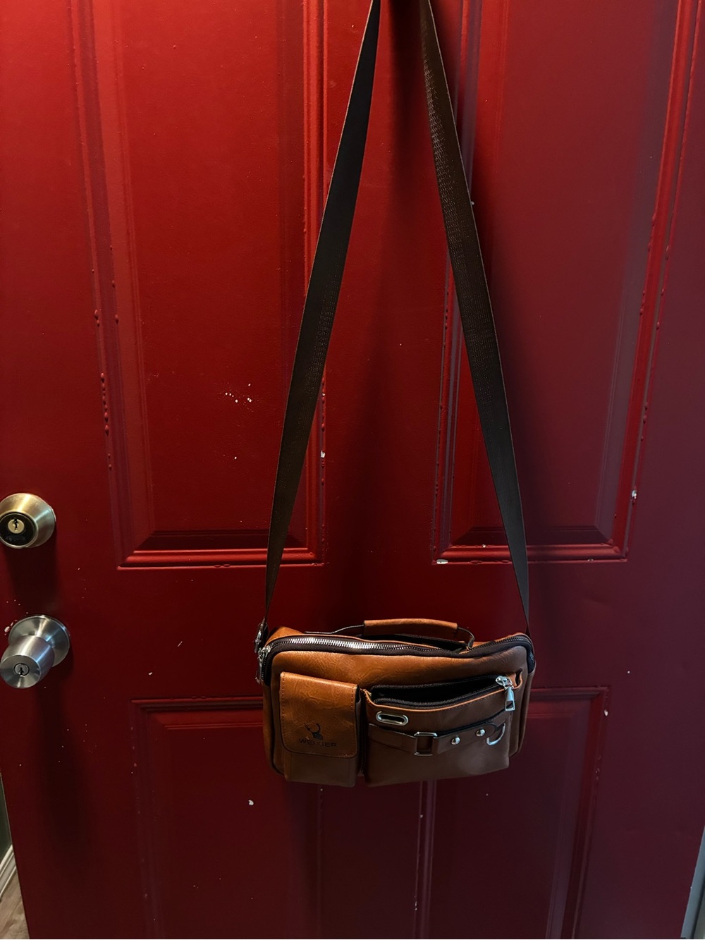 Brown Leather Crossbody Bag
